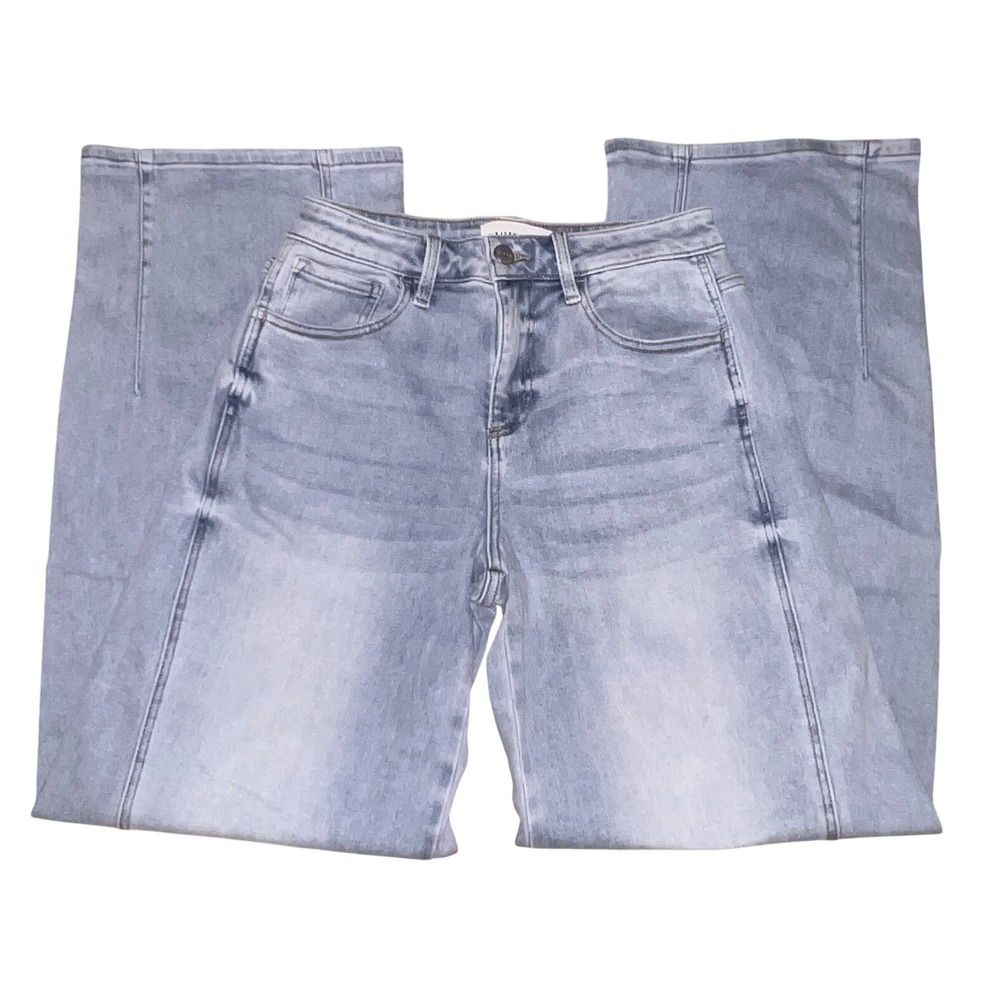 Risen Los Angeles Light Wash High Rise Wide Leg Denim Jeans Women Size 5/27 NEW